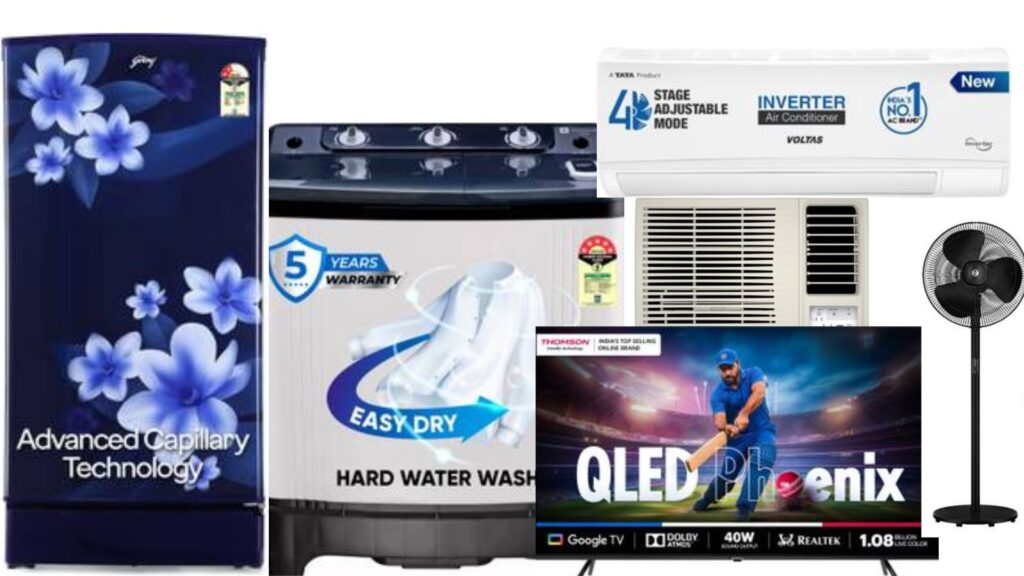 electronics shop tv washing machine cooler fan fridge Ac laptop computer mixer iron